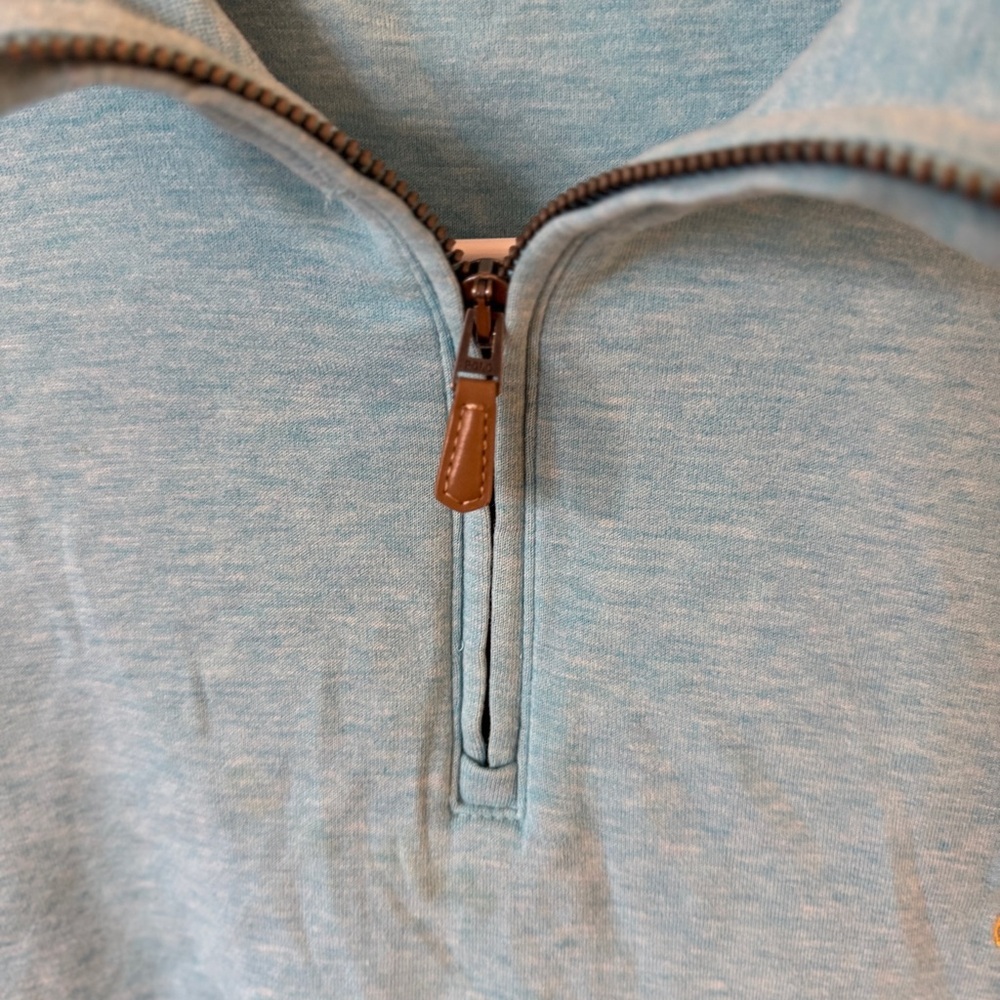 Ralph Lauren Sky Blue Quarter-Zip Pullover - Picture 4 of 5
